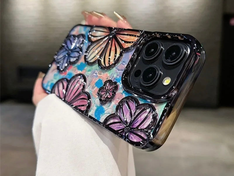 Rainbow Flower Blooms Iphone Case
