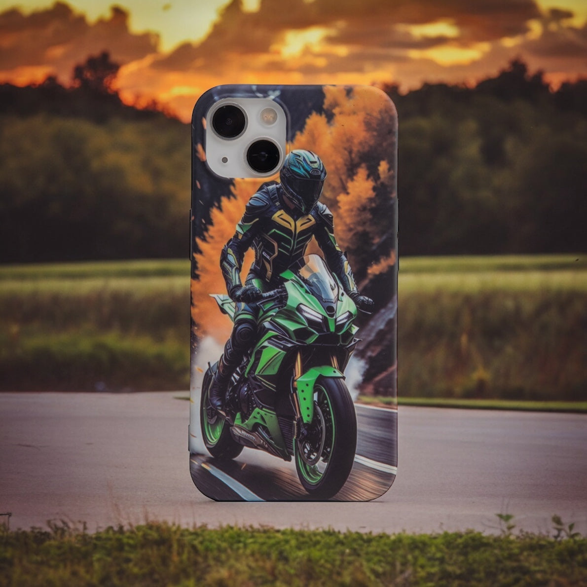 Mossy Motorcycle iPhone Case