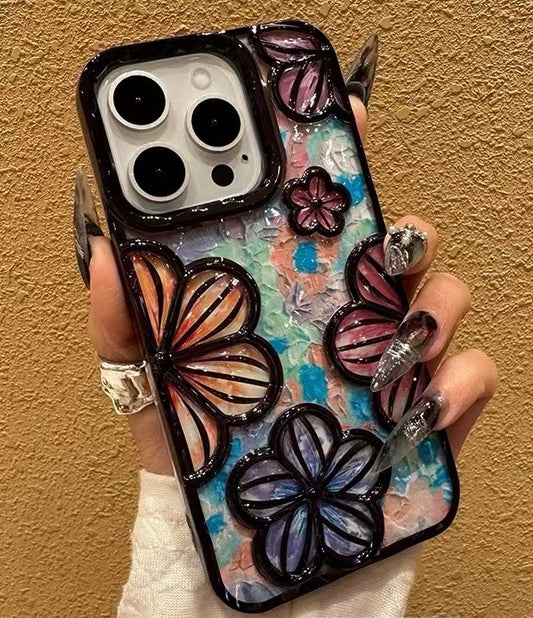Rainbow Flower Blooms Iphone Case
